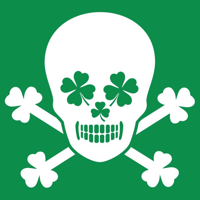 Irish Shamrock Skull Poster