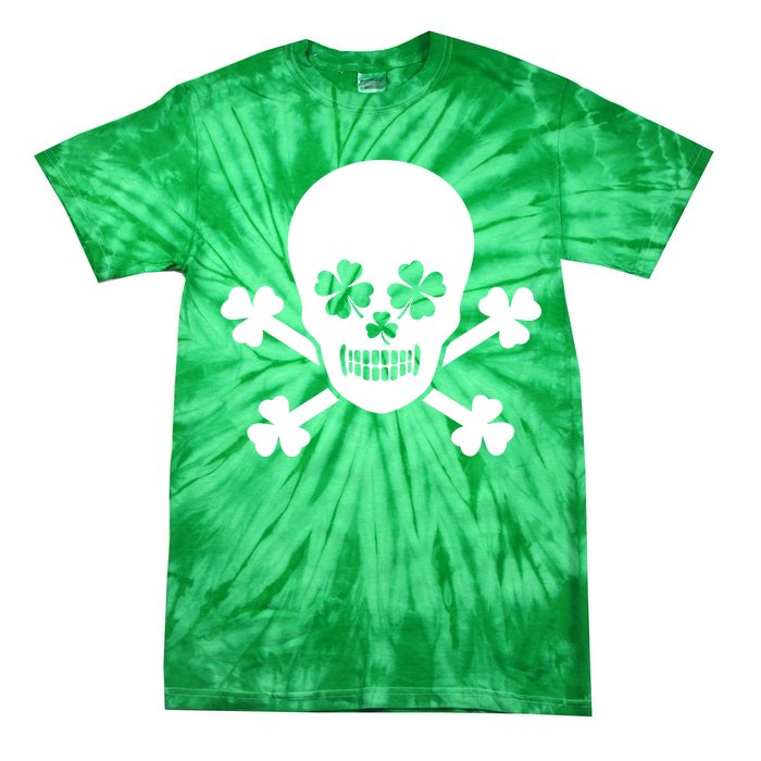 Irish Shamrock Skull Tie-Dye T-Shirt