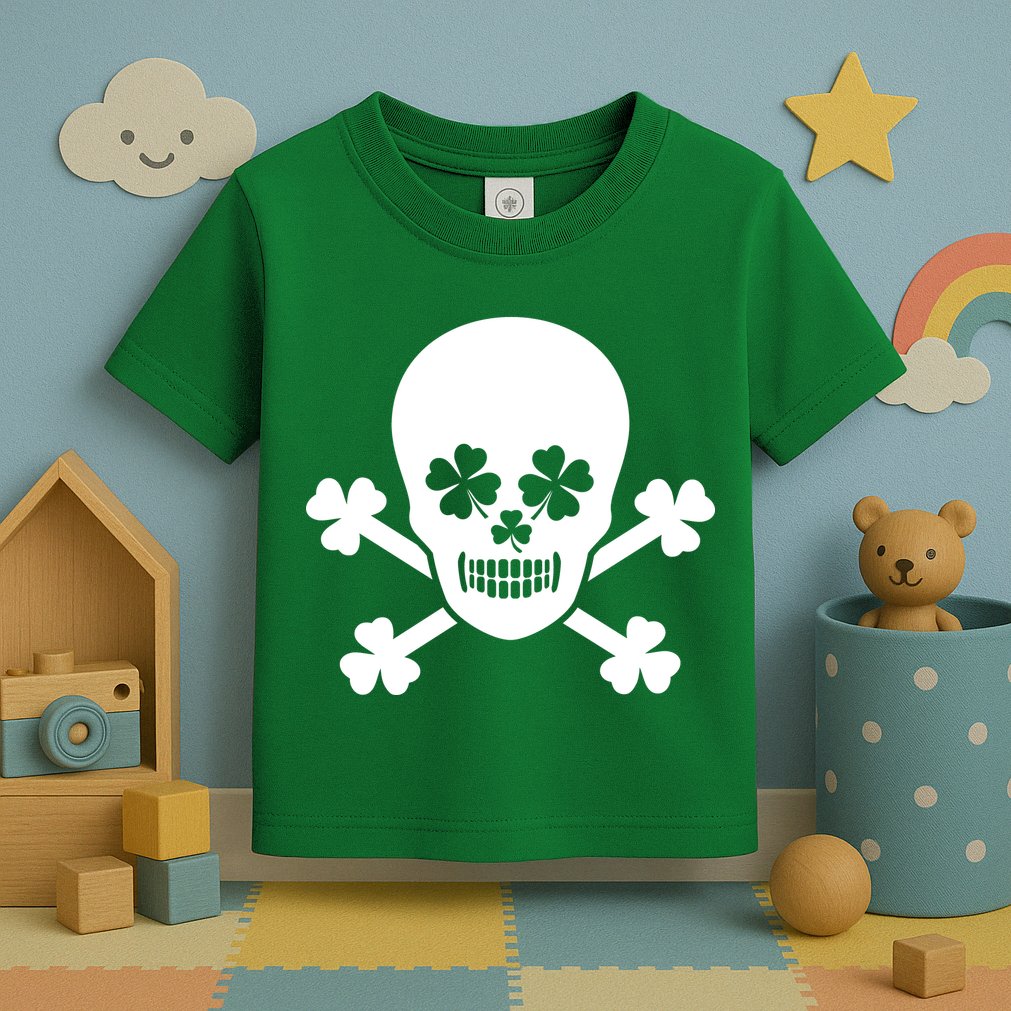 Irish Shamrock Skull Toddler T-Shirt