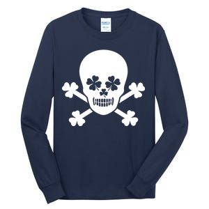 Irish Shamrock Skull Tall Long Sleeve T-Shirt