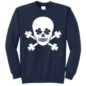 Irish Shamrock Skull Tall Sweatshirt