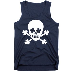 Irish Shamrock Skull Tank Top