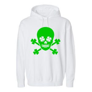 Irish Shamrock Skull Garment-Dyed Fleece Hoodie