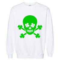 Irish Shamrock Skull Garment-Dyed Sweatshirt
