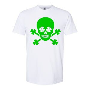 Irish Shamrock Skull Softstyle CVC T-Shirt