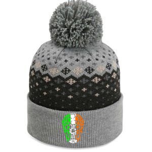 Irish Skull Ireland Clover The Baniff Cuffed Pom Beanie