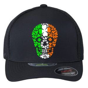 Irish Skull Ireland Clover Flexfit Unipanel Trucker Cap