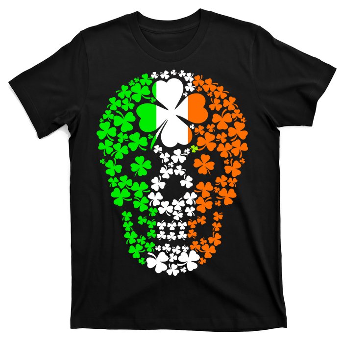 Irish Skull Ireland Clover T-Shirt