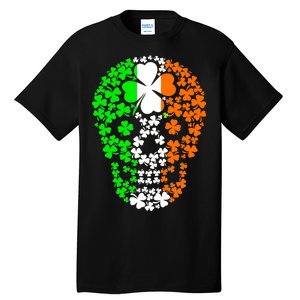 Irish Skull Ireland Clover Tall T-Shirt