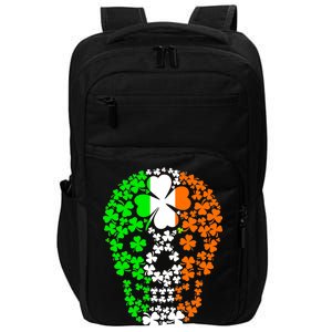 Irish Skull Ireland Clover Impact Tech Backpack