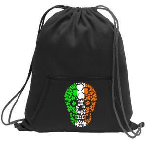 Irish Skull Ireland Clover Sweatshirt Cinch Pack Bag