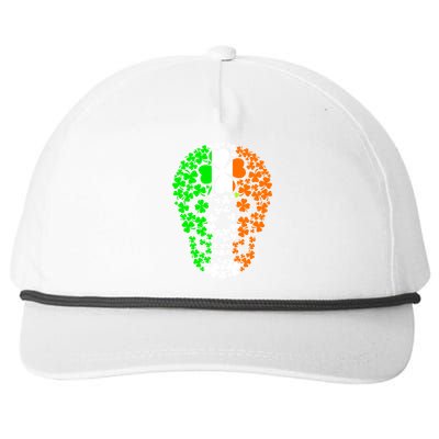 Irish Skull Ireland Clover Snapback Five-Panel Rope Hat