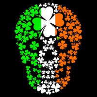 Irish Skull Ireland Clover Drawstring Bag