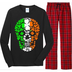 Irish Skull Ireland Clover Long Sleeve Pajama Set