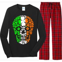 Irish Skull Ireland Clover Long Sleeve Pajama Set