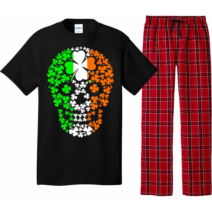 Irish Skull Ireland Clover Pajama Set