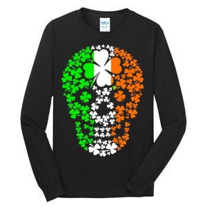 Irish Skull Ireland Clover Tall Long Sleeve T-Shirt