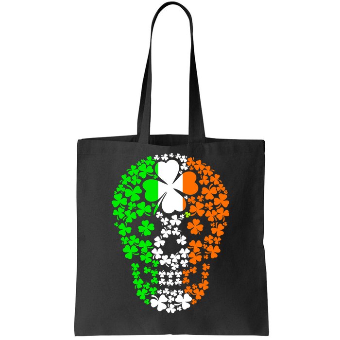 Irish Skull Ireland Clover Tote Bag