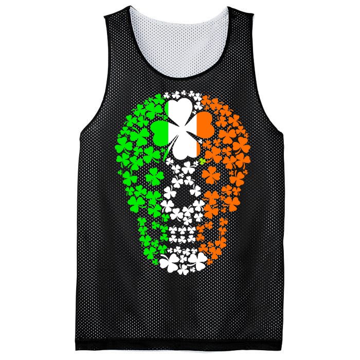 Irish Skull Ireland Clover Mesh Reversible Basketball Jersey Tank