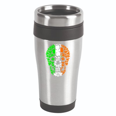 Irish Skull Ireland Clover 16oz Travel Tumbler