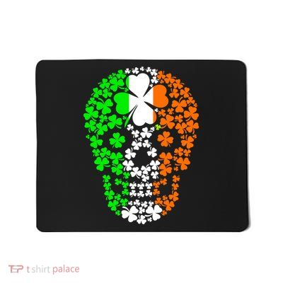 Irish Skull Ireland Clover Mousepad