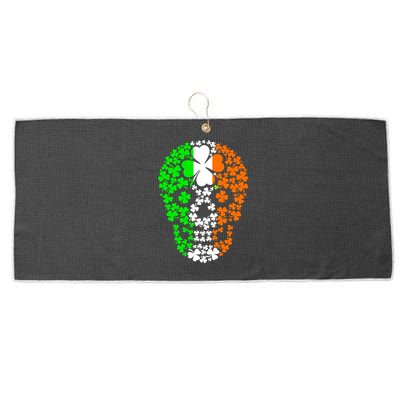 Irish Skull Ireland Clover Large Microfiber Waffle Golf Towel