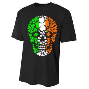 Irish Skull Ireland Clover Performance Sprint T-Shirt