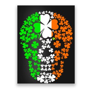 Irish Skull Ireland Clover Poster