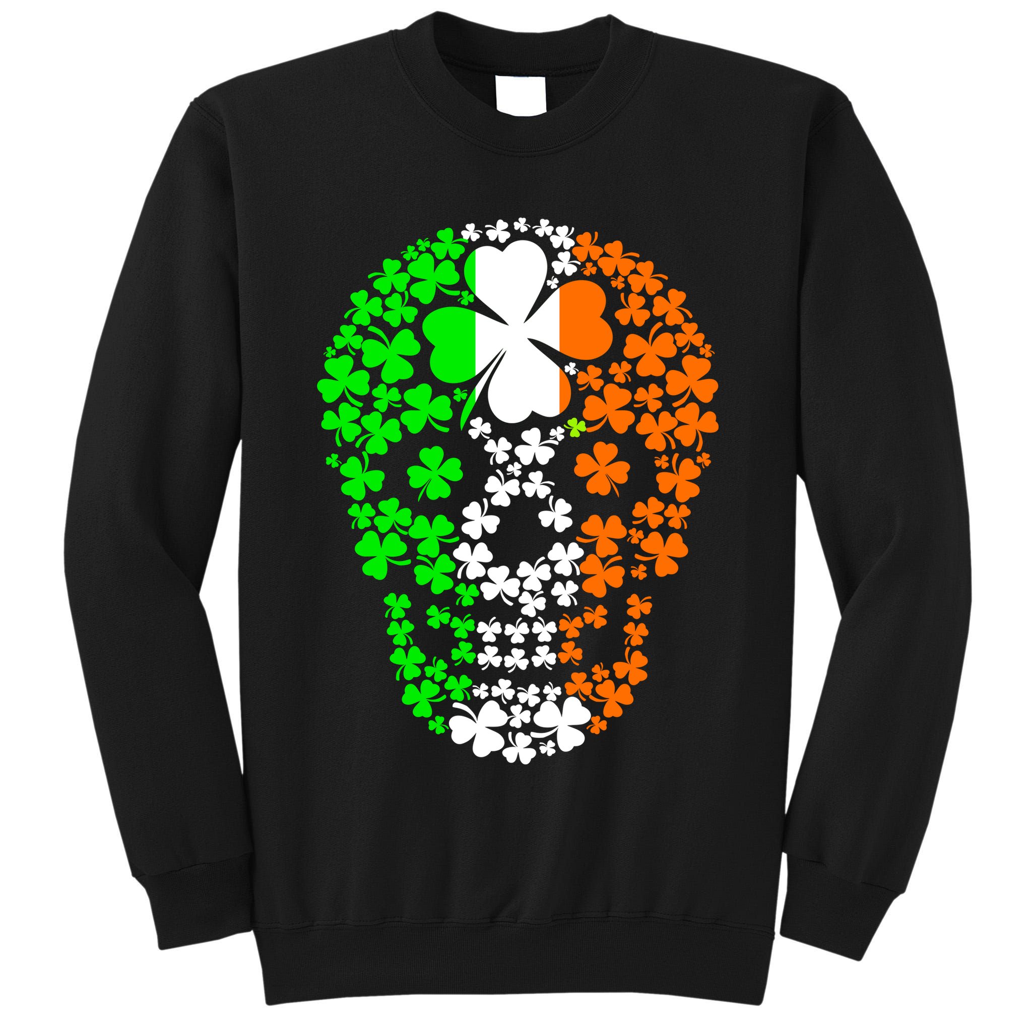 Irish Skull Ireland Clover Tall Sweatshirt