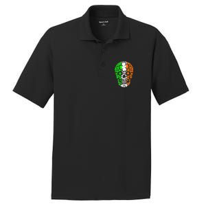 Irish Skull Ireland Clover PosiCharge RacerMesh Polo