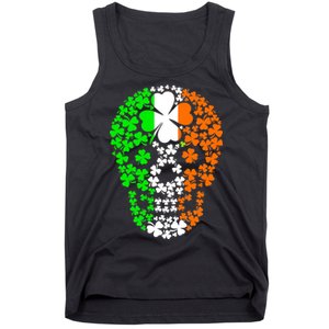 Irish Skull Ireland Clover Tank Top