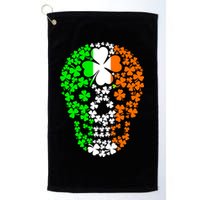 Irish Skull Ireland Clover Golf Towel