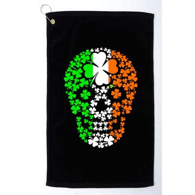 Irish Skull Ireland Clover Platinum Collection Golf Towel