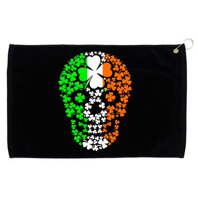 Irish Skull Ireland Clover Grommeted Golf Towel