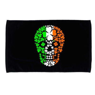 Irish Skull Ireland Clover Microfiber Hand Towel