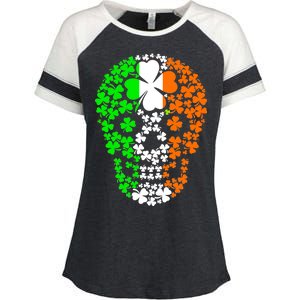 Irish Skull Ireland Clover Enza Ladies Jersey Colorblock Tee