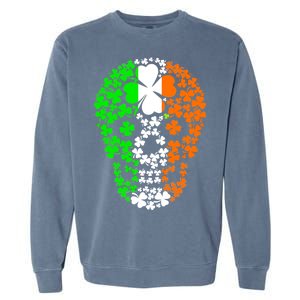 Irish Skull Ireland Clover Garment-Dyed Sweatshirt