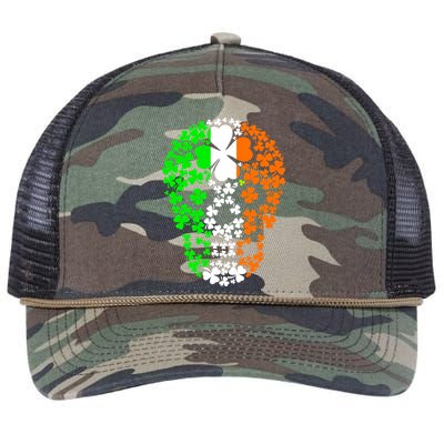 Irish Skull Ireland Clover Retro Rope Trucker Hat Cap