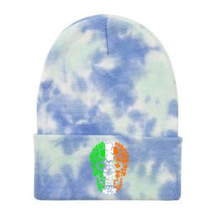 Irish Skull Ireland Clover Tie Dye 12in Knit Beanie