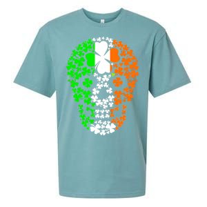 Irish Skull Ireland Clover Sueded Cloud Jersey T-Shirt