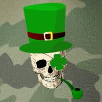 Irish Skull Smoking A Pipe Legacy Tie Dye Trucker Hat