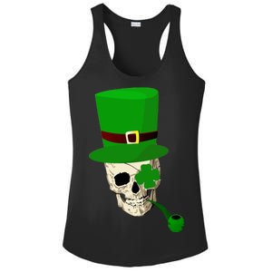 Irish Skull Smoking A Pipe Ladies PosiCharge Competitor Racerback Tank