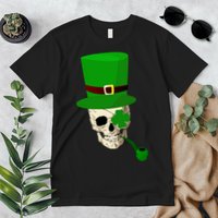 Irish Skull Smoking A Pipe Premium T-Shirt