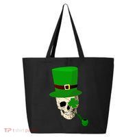 Irish Skull Smoking A Pipe 25L Jumbo Tote