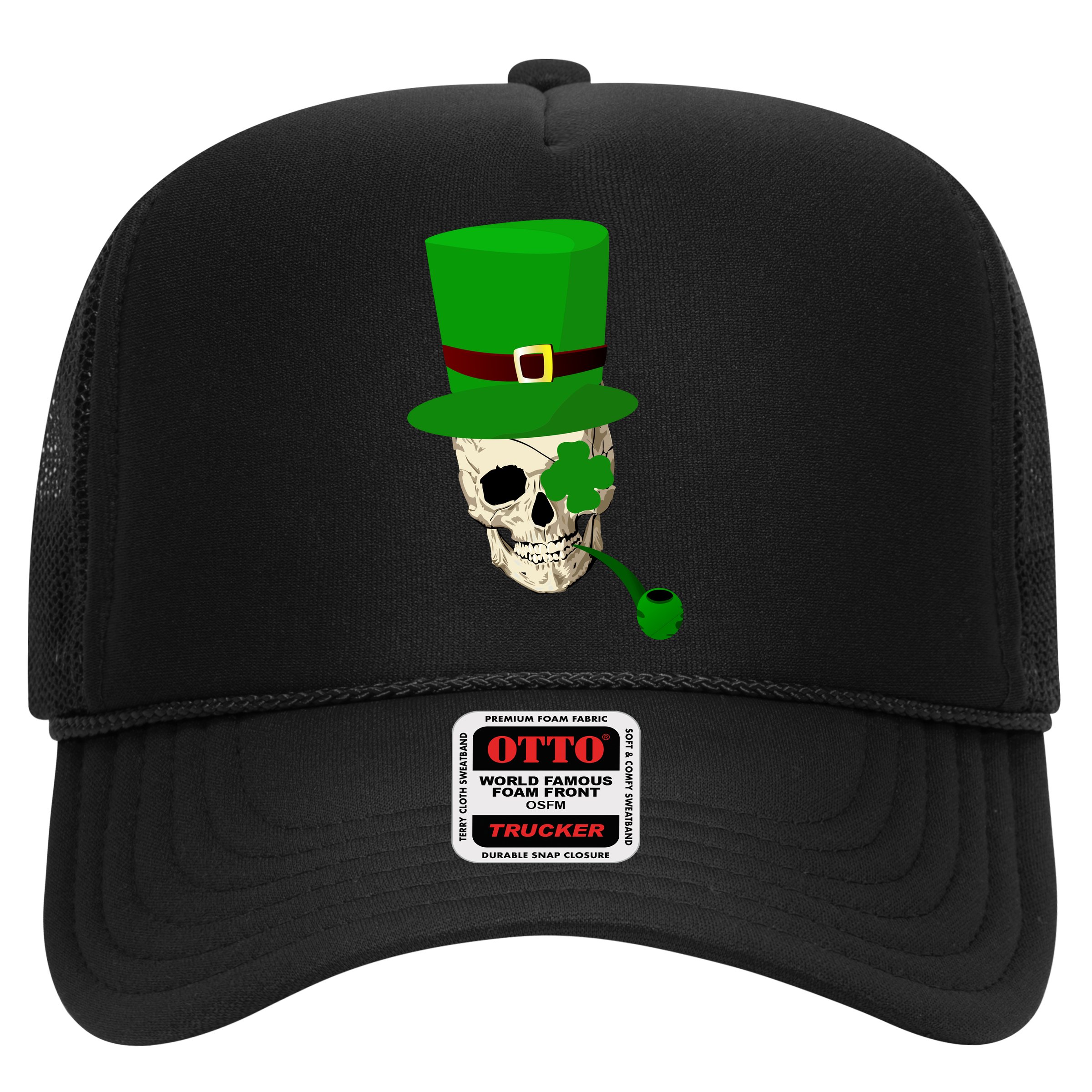 Irish Skull Smoking A Pipe Hat