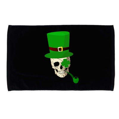 Irish Skull Smoking A Pipe Microfiber Hand Towel