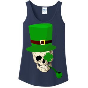 Irish Skull Smoking A Pipe Ladies Essential Tank