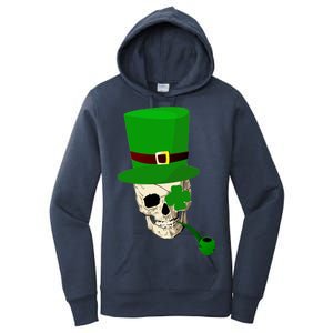 Irish Skull Smoking A Pipe Women's Pullover Hoodie