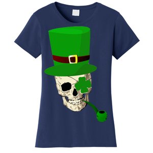 Irish Skull Smoking A Pipe Women's T-Shirt