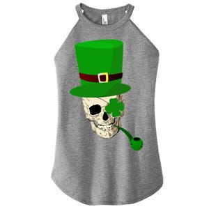 Irish Skull Smoking A Pipe Women's Perfect Tri Rocker Tank